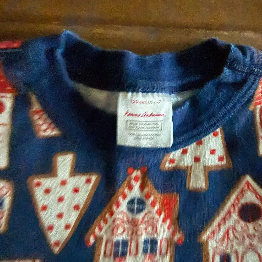 Hanna Andersson Gingerbread Village Pajama Set Youth 6-7